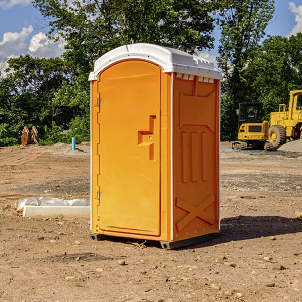 what is the maximum capacity for a single portable restroom in Glenville